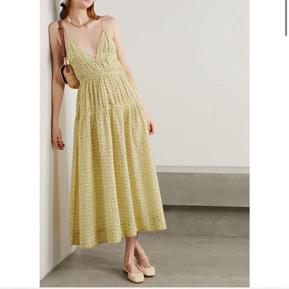 Doen Yellow Floral Irina Dress XS